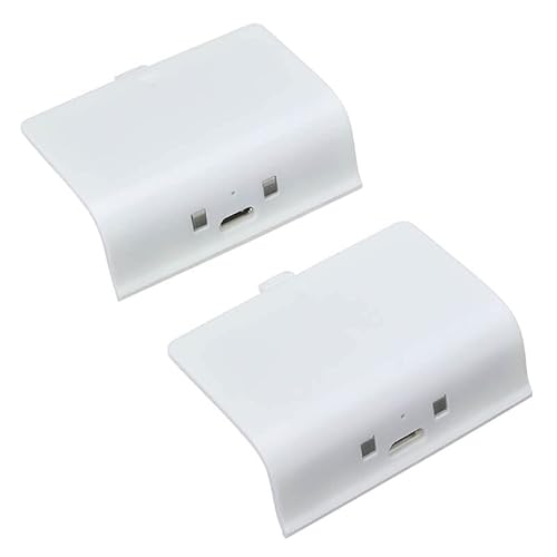 Kit Base Carregador De Controle Com 2 Bateria 300mAh e Cabo Compatível Para X-Box One S/X (BRANCO)