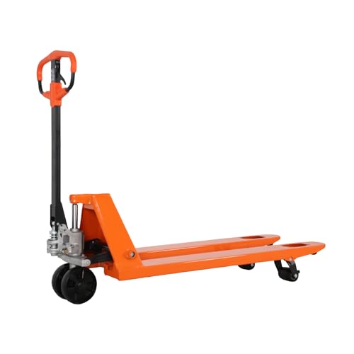 Tory Carrier Manual Pallet Jack 5500 Lb. Capacity,Industrial Pallet Truck 48 × 27 Fork Size Standard Heavy Duty Hand Trucks