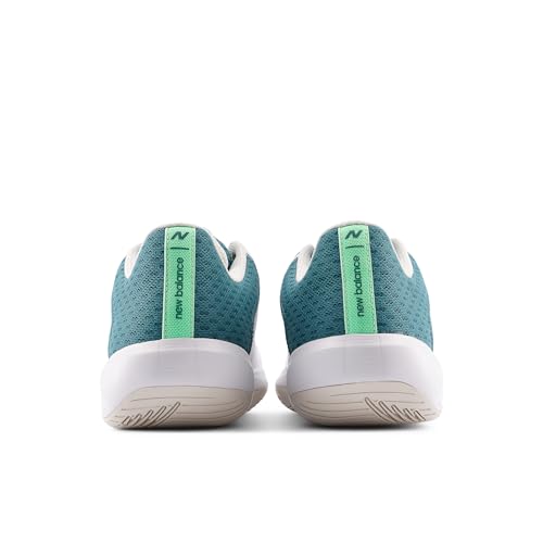 New Balance New Balance Men's 696 V6 Hard Court Tennis Shoe, White/Green, 12
