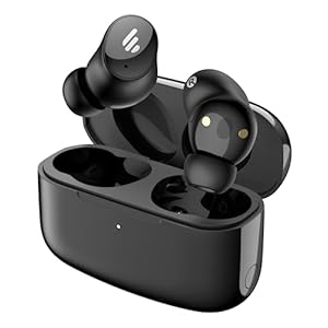 Edifier TWS1 Pro 2 Actieve ruisonderdrukking oordopjes, 42dB ANC, AI-verbeterde oproepen met 4 microfoons, in-ear detectie, snel opladen, speelmodus, aangepaste EQ, Bluetooth 5.3, Zwart