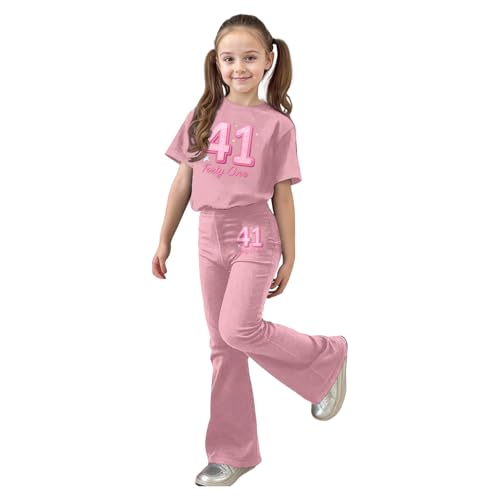 Tenue fille rose 9-10 ans évite les matins pressés ensemble haut pantalon