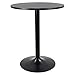 KKTONER Tavolo da bar tavolo alto da bar con tavolo rotondo realizzato in PDF bar rotondo nero