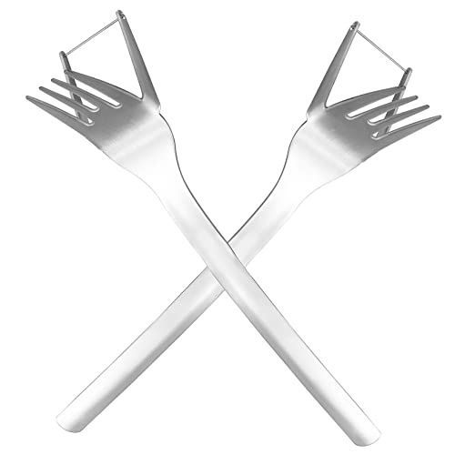 MAGICLULU 2pezzi Anguria e Affetta Melone in Acciaio Inossidabile Utensile Per Tagliare Anguria Fette Forchetta Per Tagliare e Mangiare