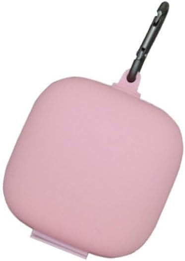 Compatible Powerbeats Pro Case Cover Silicone Full Protective Shockproof Case Wireless Headset Protective Case Cover with Carabiner - Pink - Image 6