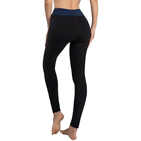 DISBEST Women Sports Legging with Pocket Tummy Control Workout Running High Waist Yoga Pants Cover