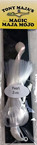 Tony Maja Magic Maja Mojo 3 oz Mojo Lure Loaded with 5-Inch Swimbait Shad Body (Pearl White)