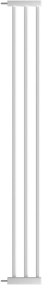 WAOWAO 70.86" Extra Tall Cat Pet Gate Extension 3.93" Wide Pressure Mounted Walk Through Swing Auto Close Safety White Metal Baby Toddler Kids Child Dog Pet Puppy Cat for Indoor Stairs,Doorways White 3.93"/10cm