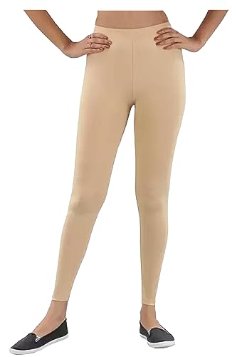 Image of H2 Women's Ankle Length Stretchable Cotton Leggings - Soft Stretch for Casual and Yoga