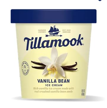 Tillamook Ice Cream Pint (Pack of 8) (Vanilla Bean)