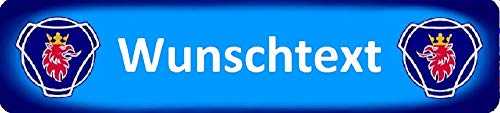 Scania Nummernschild selbst gestalten und personalisieren Metallschild, Aluminium-Schild als individuelles LKW-Zubehör konfigurieren Aluschild, Kennzeichen-Schilder
