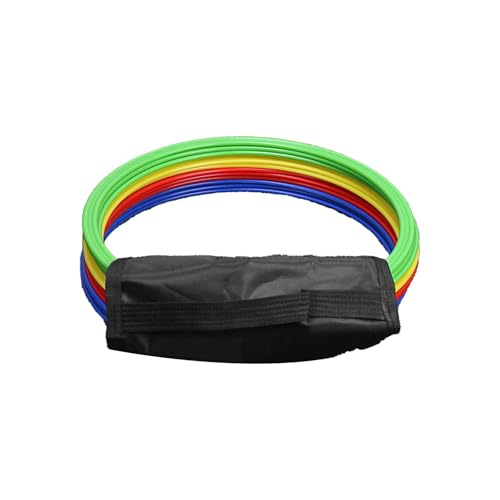 TISHITA 12 Pezzi Anelli Agilità Calcio Cerchi Ginnastica Salto Materiale PP Durevole Adatti a Bambini Adulti Atleti Esercizi Sportivi in Palestra E all’Aperto, 30 Cm