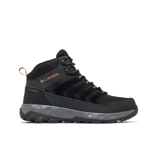 Columbia Strata Trail Mid Waterproof, Zapatos para Senderismo Hombre, Búho Negro, 46.5 EU Ancho