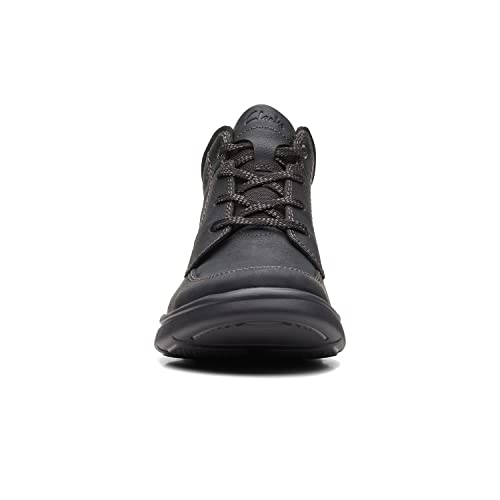 Clarks Herren Bradley Mid Ankle Boot, Black Tumbled, 45 EU