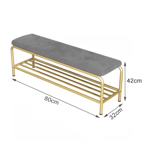 Banc d'entrée en velours ottoman de style moderne et élégant - 4