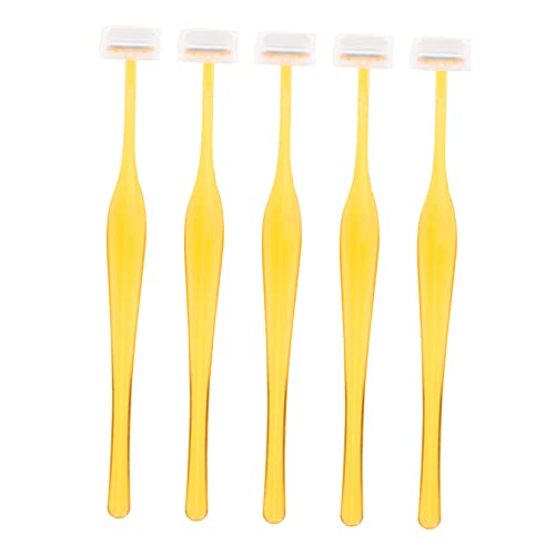 Didiseaon 5pcs Women's Eyebrow Trimmer Razor Set Portable Sturdy Plastic Stainless Steel Safe for Sensitive Skin Easy to Use Random