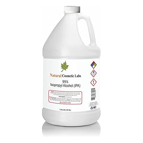 Isopropyl Alcohol 99% (IPA) Rubbing Alcohol by Natural Cosmetic Labs - Made in USA - 3780 ml/Gallon Cover