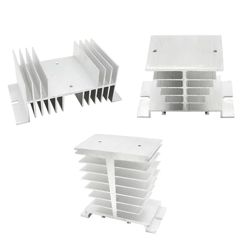 Dissipateur thermique pour relais statique monophasé aluminium refroidissement SSR 10-80A - 3