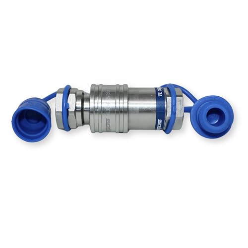 Image of 5 /8 inch SAE Thread Ag Quick Connect Hydraulic Poppet Style Coupler | 1 /2 inch Body Size | Tractor Attachments | ISO 5675 Heavy-Duty Coupling Set with Dust Caps | Model TL32