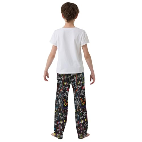 ALAZA Math Mathematics Black Pajama Pants Long Sleep Pant Pajama Bottoms Elastic Waist with Pockets3