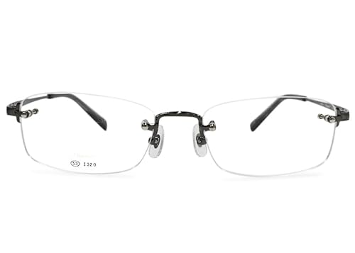 アイカフェ ly5106 53□18 スクエア チタン ツーポイント リムレス フチなし メンズ レディース メガネ めがね 眼鏡 フレームのみ