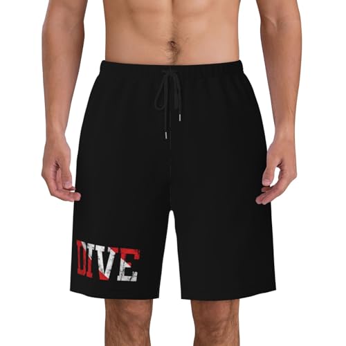 Distressed Dive Flag Mens Swim Trunks Quick Dry Board Shorts 7" - Hawaii Beach Swimwear4