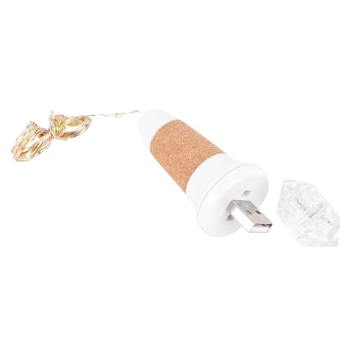 NUOBESTY USB Rechargeable LED Wine Bottle Light Diamond Cork Fairy Light for Party Wedding Halloween Christmas Decoration Battery Powered Create Romantic Atmosphere