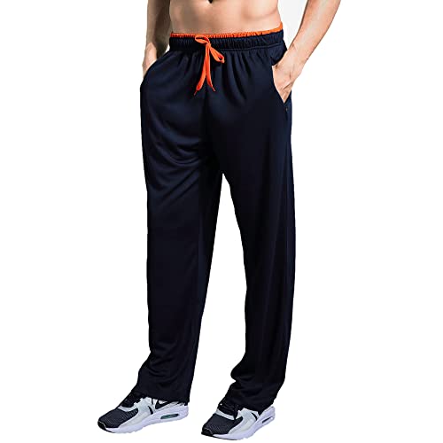 image for LUWELL PRO Men's Sweatpants with Zipper Pockets Open Bottom Athletic P