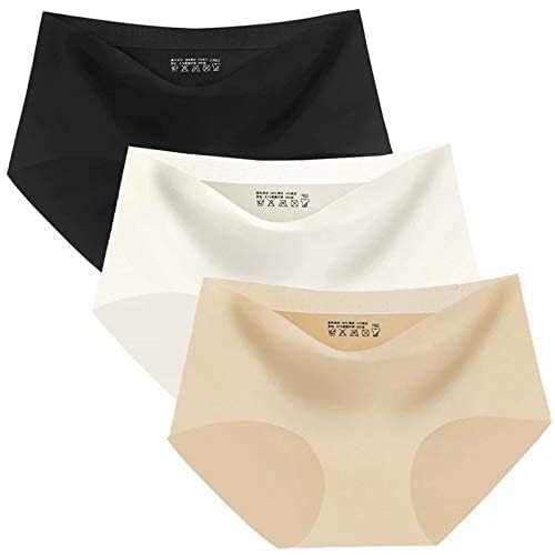 Women's Laser Cut Invisible Bikini Brief Underwear Ice Silk Seamless Mid Waist Panties for Girls (Pack of 3)-image-12