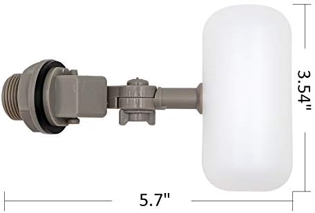 2 Pcs Float Valve 1/2 or 3/4 Water Float Valve with Adjustable Arm Automatic Fill for Livestock Water Tank Fountains (3/4 Inch)