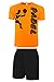 Vestipassioni completo PADEL personalizzabile maglietta e pantaloncino ARANCIONE FLUO 5 taglie disponibili, da gara e allenamento (L)