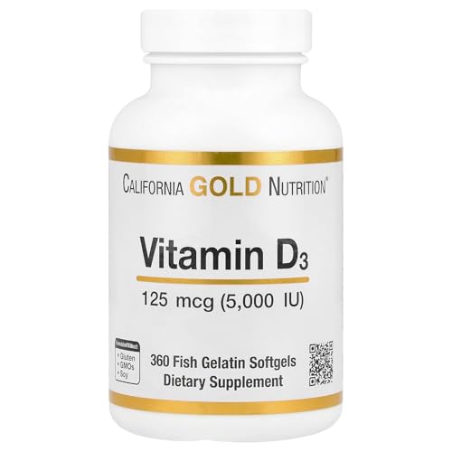 California Gold Nutrition Vitamin D3 125 mcg (5,000 IU)