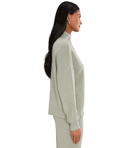 Image of Varley, Women's, Hawley 1 /2 Zip Sweat, Shadow Marl, X-Small