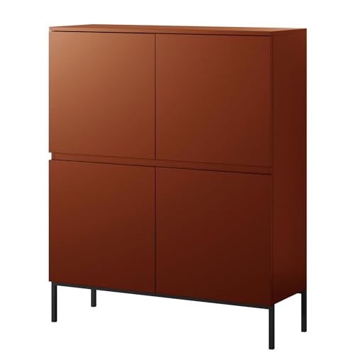 Selsey BEMMI Buffets, Melamine, Rouge Brique, 100 cm