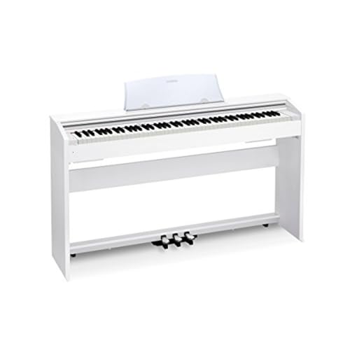 Image of Casio Privia PX-770 - 88-Key Weighted Console Digital Piano | Tri-Sensor II Scaled Hammer Action Keys | AiR Sound Source, 19 Tones, Concert Play, 16W Stereo Speakers, USB-MIDI | Elegant White Cabinet | 88 Weighted Keys with Simulated Ebony and Ivory Surfaces, Multi-Dimensional Morphing Air Sound Source with 19 Tones