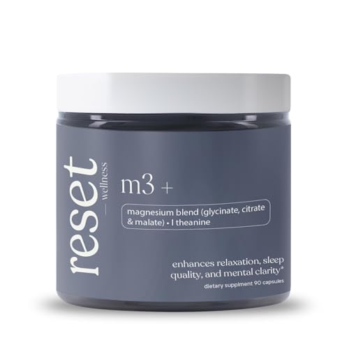 Reset Wellness M3+ Magnesium Glycinate, Citrate, Glycinate, Malate 90 Count