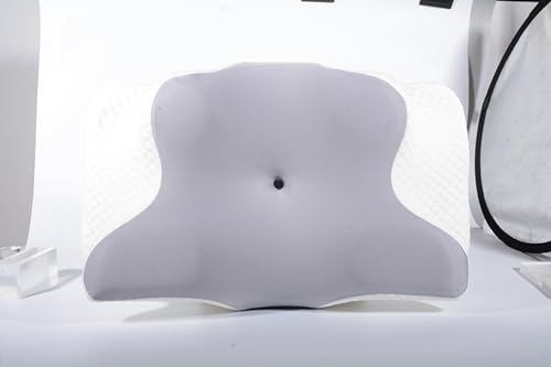 DEUKNICE Memory-Schaum-Kissen, orthopädisches Nackenstützkissen, Kopfstützkissen, ergonomisch für Seitenschläfer, optimaler Komfort bei Nacken- und Schulterschmerzen Gray