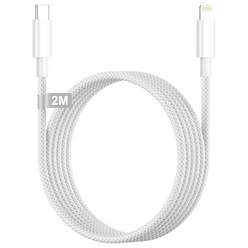 USB C to Lightning Cable 2M[Apple MFi Certified], Fast iPhone Charger Cable USB C Lightning Cable Braided iPhone Charging Cable Lead Wire for Apple iPhone 14 13 12 11 Pro Max/X/XS/XR/8/SE/iPad/AirPods