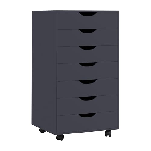 Image of Naomi Home Multi-Drawer Storage Cabinet with 7 Drawers, Compact Organizer for Living Spaces & Home Storage