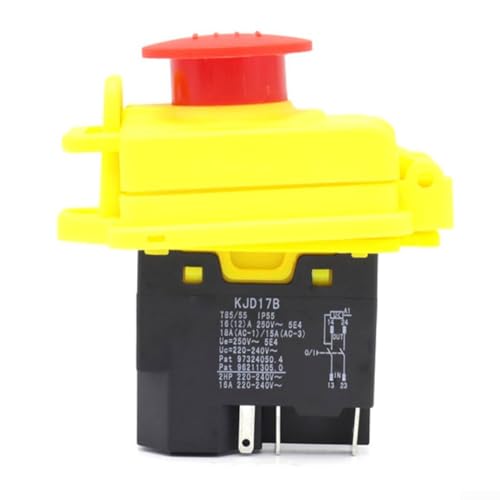 KJD17B - Interruttore elettromagnetico a pulsante con funzione di arresto per mini tornio e altro