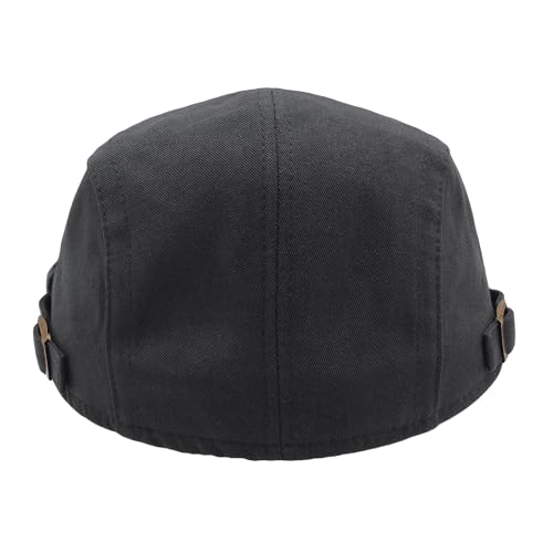 Image of ZLYC Men Cotton Flat Cap Summer Scally Ivy Gatsby Newsboy Beret Driver Cabbie Hunting Hat