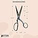 Better Office Products Premium Stainless Steel Sewing Scissors, 8