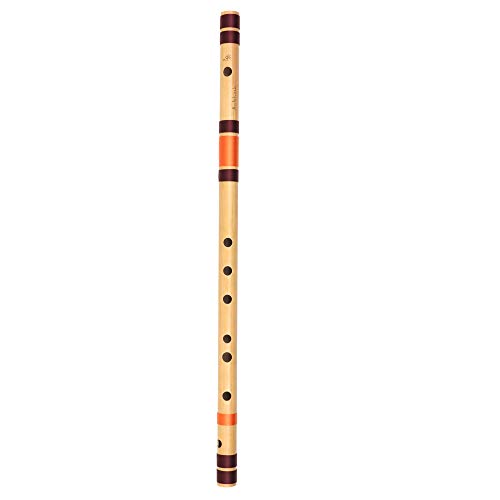 Punam Flutes A Natural Base Right Hand Bamboo Flute/Bansuri Size 22.8 Inches