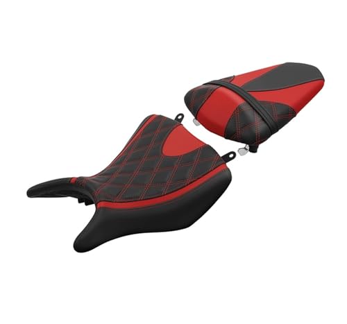 Selle passager double RX11-04 finition premium rouge pour moto YZF R1