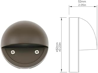 Lumina Low Voltage Landscape Lighting Cast-Aluminum Outdoor Deck and Step Light Warm White 2W G4 LED Bulb Included Garden Yard Decoration Lights for Stair Pathway Walkway -Bronze DSL0103-BZLED2 (2PK)