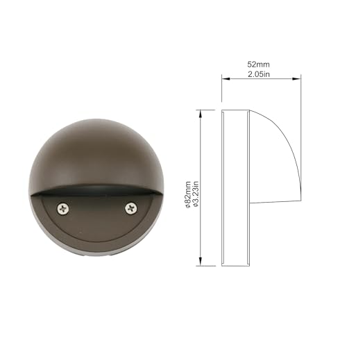 Lumina Low Voltage Landscape Lighting Cast-Aluminum Outdoor Deck and Step Light Warm White 2W G4 LED Bulb Included Garden Yard Decoration Lights for Stair Pathway Walkway -Bronze DSL0103-BZLED2 (2PK)