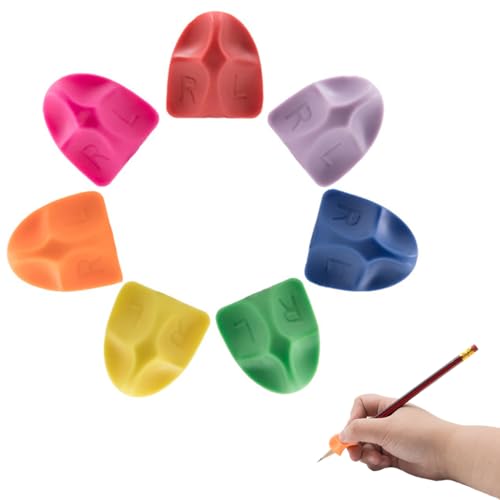 COYUN Lot de 7 porte-crayons pour enfants - En silicone - Convient pour les gauchers ou les droitiers - Porte-crayon ergonomique pour stylos
