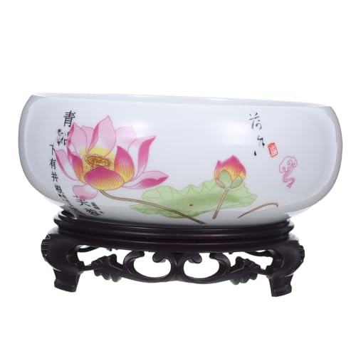 iplusmile in e Ciotola d Decorativa Per Piante Acquatiche Contenitore Per Ninfee e Giacinti d Fioriera Da Tavolo Drenaggio Per