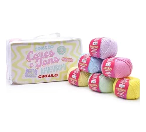 Coleção Cores e Tons Amigurumi - Cores Candy - Círculo Crochê e Tricô - Kit com 6 Novelos