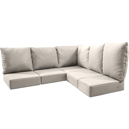 ACTREST Luxury 24x24x6 Outdoor Cushions for 5-Seat