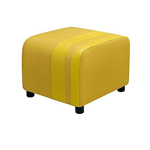 Banc repose-pieds et tabouret de canapé carré en cuir couleur n° 2